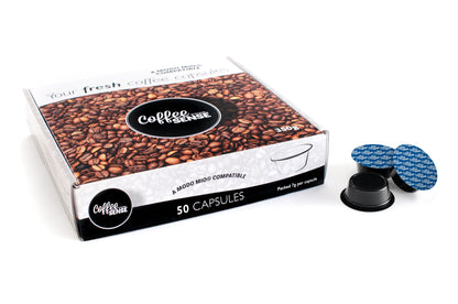 Lavazza A Modo Mio compatible coffee pods, box of 50 Dark Italian pods